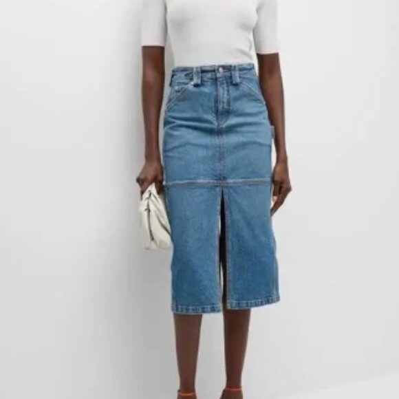 A.L.C. Dresses & Skirts - A.L.C. Alden Split Denim Midi Skirt – Blue – Size 2 – NWT